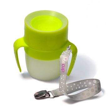 LiteCup, Świecący kubeczek niekapek z uchwytami, 200 ml, Neonowy - LiteCup