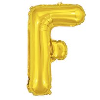Litera Balon foliowy Złote Litery Alfabet 40cm - F