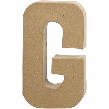 Litera "G", Papier Mache, 20,5 cm - Creativ