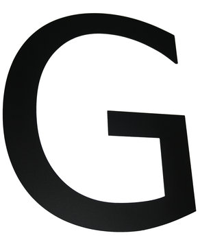 Litera na dom TSGARAGE24H Duże G, czarna - tsgarage24h.pl
