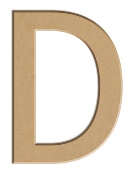 Litera płaska D z MDF H: 10 cm - Aladine