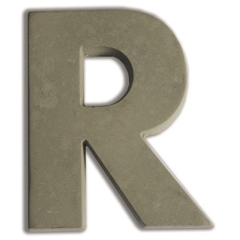 Litera R z betonu - Aladine