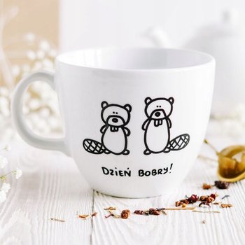 Litrowy kubek gigant z bobrami, 1000 ml - Faramuszka