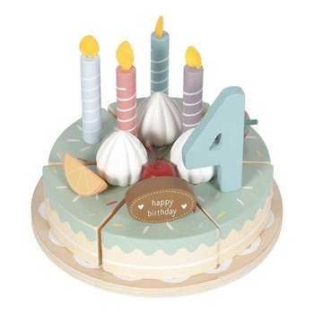 Little Dutch Drewniany torcik tort do zabawy urodzinowy - Little Dutch