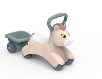 Little Smoby, jeździk kucyk z przyczepką