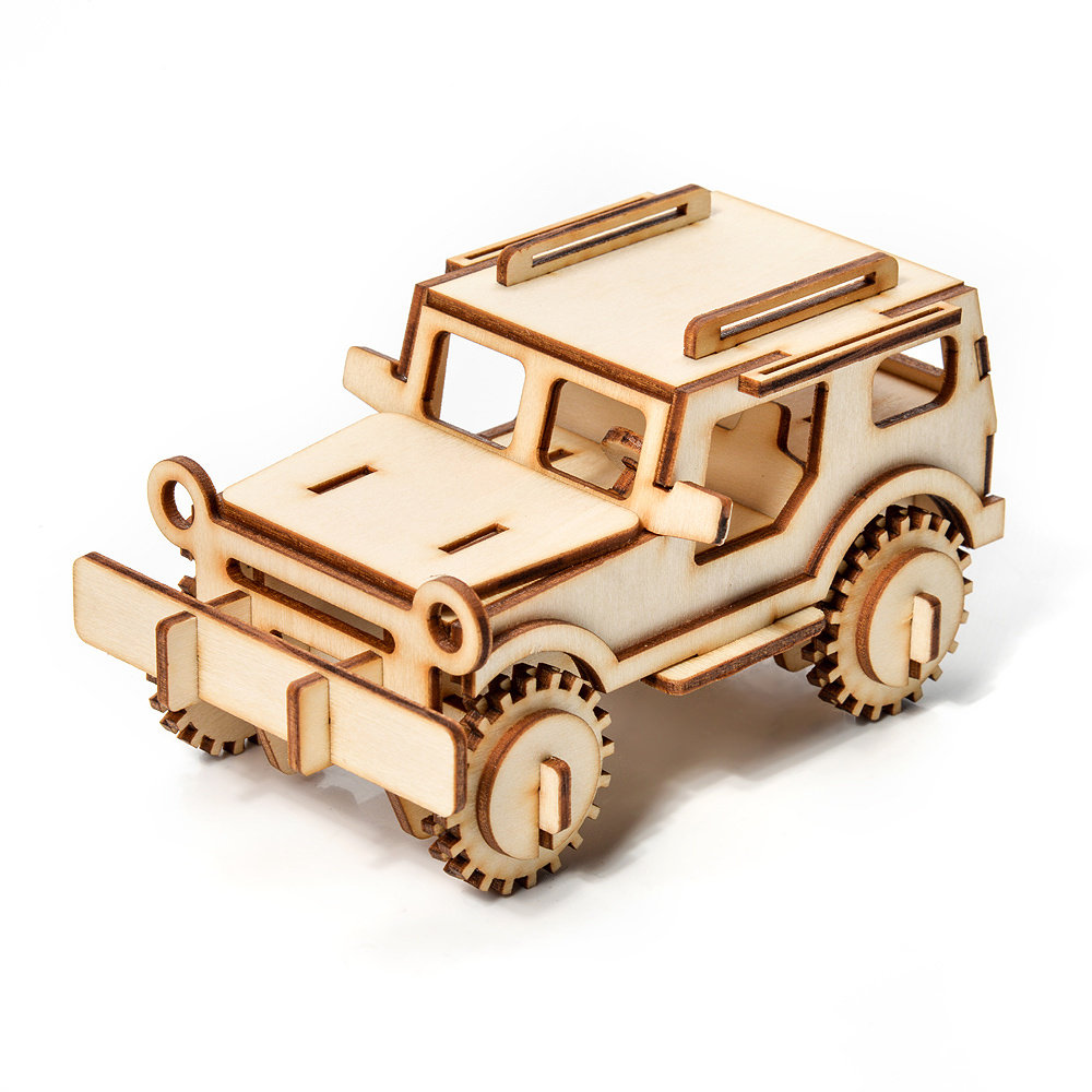 Zdjęcia - Puzzle i mozaiki Jeep Little Story Drewniane Puzzle Model 3D  