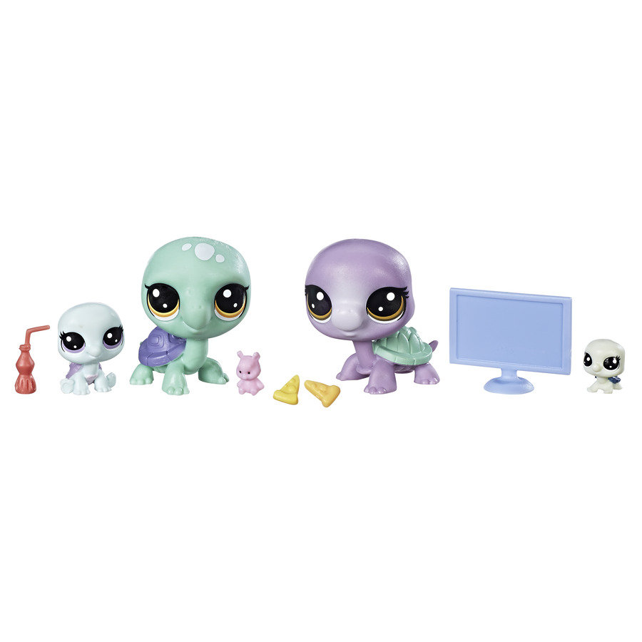 Littlest Pet Shop, figurki Rodzina Zwierzaków Movie Night Turtle Crew, B9346/E1013