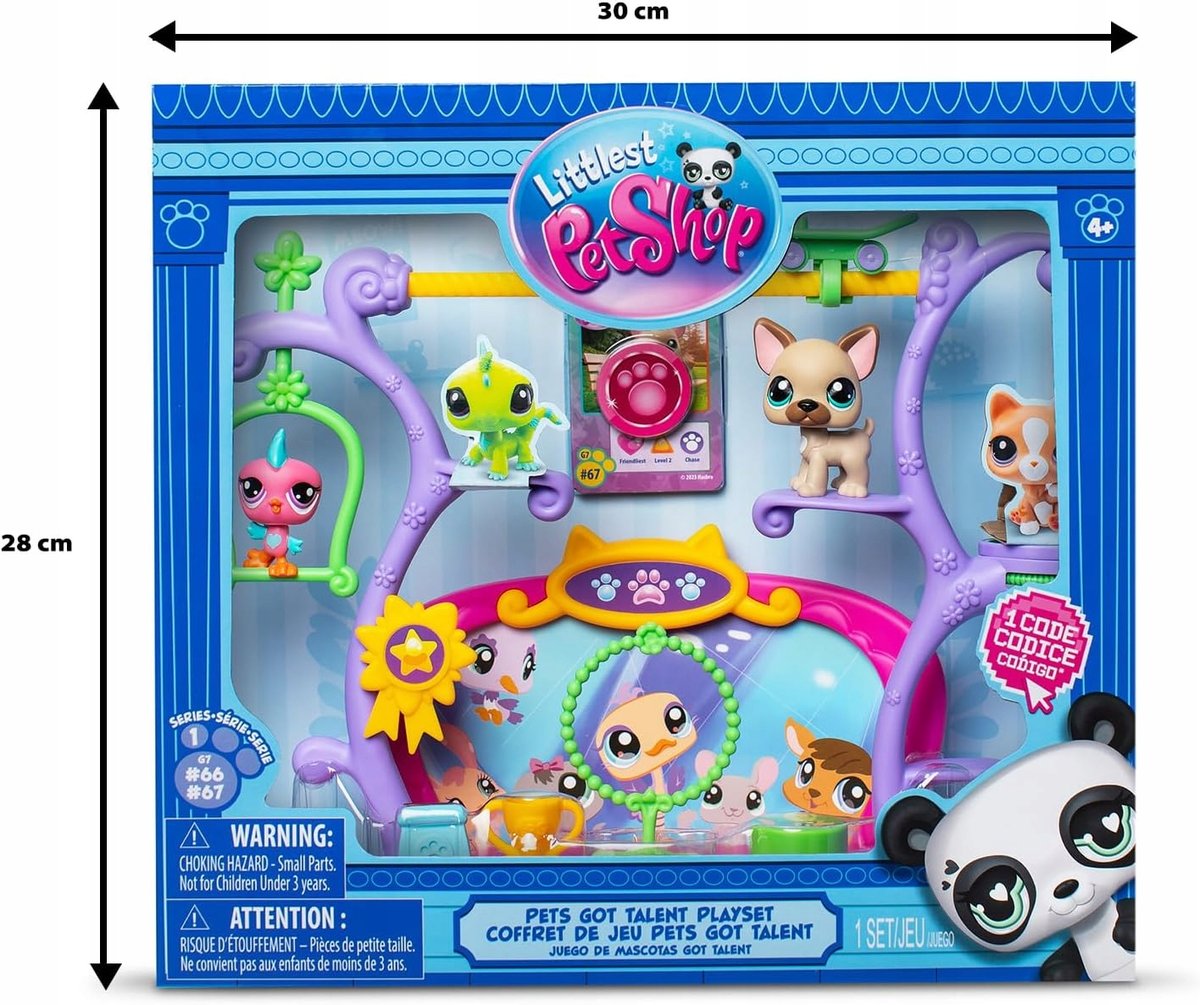 Set Littlest Pet Shop Día Nevado – 3 Mascotas Exclusivas (Leopardo, Husky Y Oso) Con 10 Accesorios Y Código Virtual, Regalo Para Niños