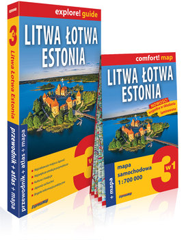 Litwa, Łotwa i Estonia 3w1. Przewodnik + atlas + mapa - Opracowanie zbiorowe
