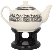 LIVELLO Czajnik dzbanek imbryk porcelanowy z podgrzewaczem herbatę 1000 ML