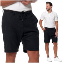 Lniane Krótkie Spodenki Męskie Eleganckie Szorty Lato Przewiewne MORAJ XL