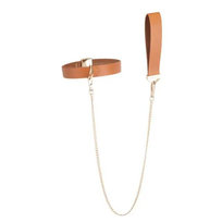 LOCKINK obróżka ze smyczą Collar with Leash Set Brown Inna marka