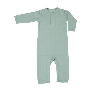 Lodger, Basic Rib Peppermint, Pajacyk piżamka niemowlęca, bawełniana, jasna zieleń, r. 56 - Lodger