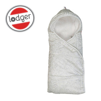 Lodger, Wodoodporny wielofunkcyjny otulacz Śpiworek z polarowym wnętrzem Taslon Drizzle, szary - Lodger