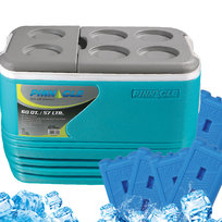 Lodówka kempingowa Pinnacle TPX 6005 57L niebieska +6 wkładów mrożących 1L