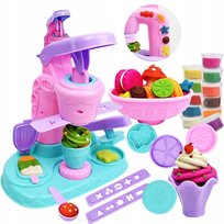 Lodziarnia Zestaw Robienia Lodów Ciastolina 12 kolorów + 12 Akcesoriów