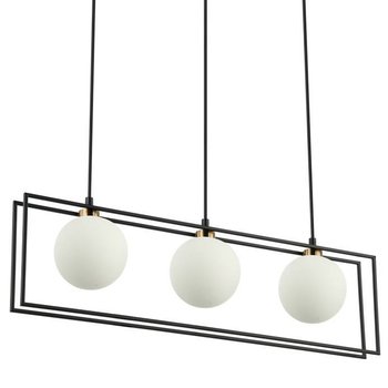 Loftowa LAMPA wisząca GROSETTA PND-53423-3-BK Italux modernistyczny zwis kule balls czarne białe - ITALUX