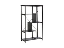 Loftowy regał NET A czarny na książki z półkami metalowy