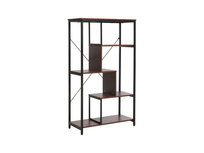 Loftowy regał NET A na książki ciemny orzech/czarny