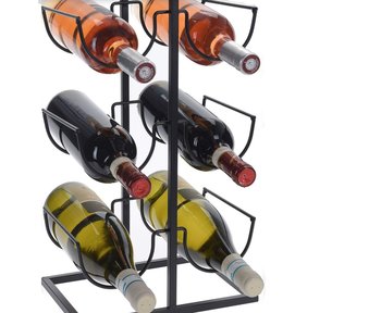 Loftowy stojak na wino na 6 butelek - Excellent Houseware