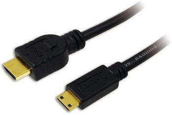 LogiLink HDMI-Kabel Ethernet A - mini StSt 1.00m sw - LogiLink