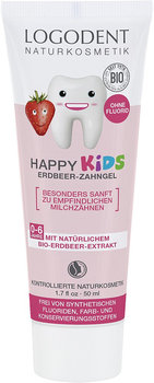Logona, Happy Kids, Truskawkowy Żel Do Mycia Zębów Dla Dzieci Bez Fluoru, 50ml - Logona