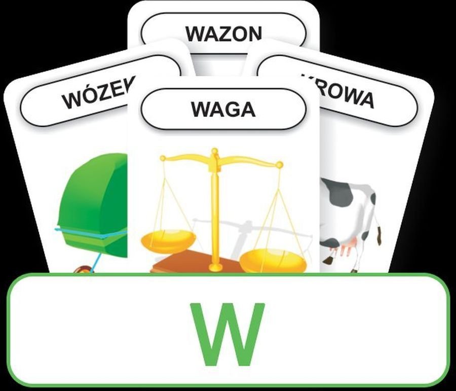 Logopoedyczny Piotruś Część XXIV: głoska W, karty, Komlogo