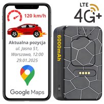 LOKALIZATOR GPS 4G MINI DO POJAZDÓW ROWERU AUTA MAGNES TRACKER G50M 6000mAh