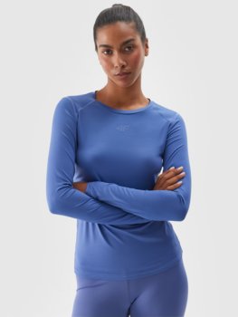 Longsleeve treningowy szybkoschnący damski 4F 4FWAW24TFLOF276-31S Niebieski - 4F
