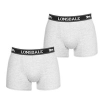 Lonsdale 2 szt. szare, bokserki męskie TRUNKI, Rozmiar XL