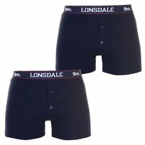 Lonsdale 2 sztuki, bokserki męskie, granatowe, Rozmiar L