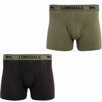 Lonsdale trunki męskie 2 sztuki czarne / khaki, Rozmiar L