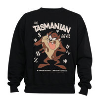 Looney Tunes Męska Bawełniana Bluza Tasmanian Devil Vintage (XL 8,5-9 / Czarny) LOONEY TUNES