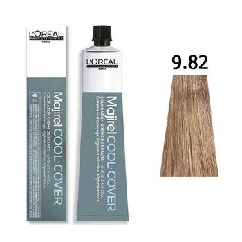 Loreal, Majirel Cool Cover, Trwała farba do włosów o chłodnych odcieniach kolor 9.82 bardzo jasny blond mokka opalizujący, 50 ml - L'Oréal Professionnel