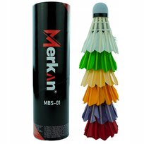 Lotki Do Gry W Badmintona Treningowe Piórkowe Kolorowe Komplet 6 szt.