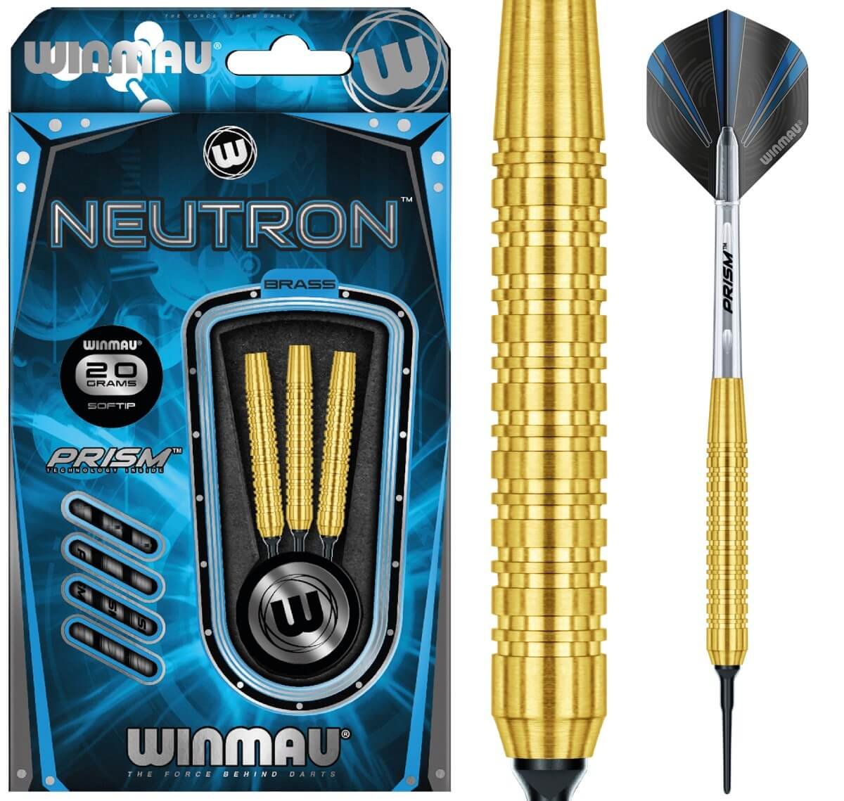WINMAU Xtreme2-18g Freccette in Ottone Softip con Alette Prism Alpha e Prism 1.0 Aste (Steli