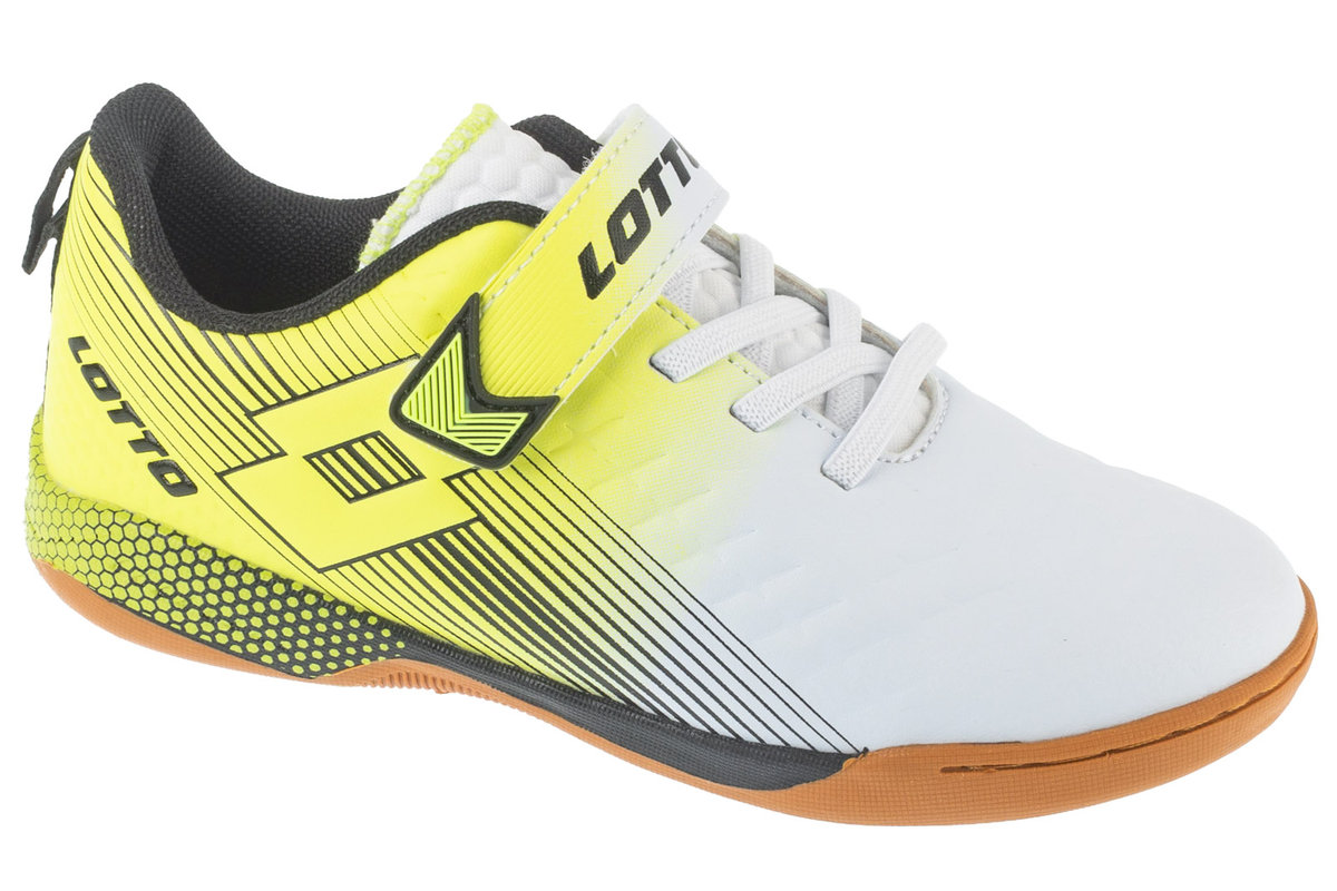 LOTTO Shoota K - Scarpe Ginnastica Unisex Bambini (Taglia 25 EU) - Lime E Bianco, Con Lacci Elastici E Velcro - 5