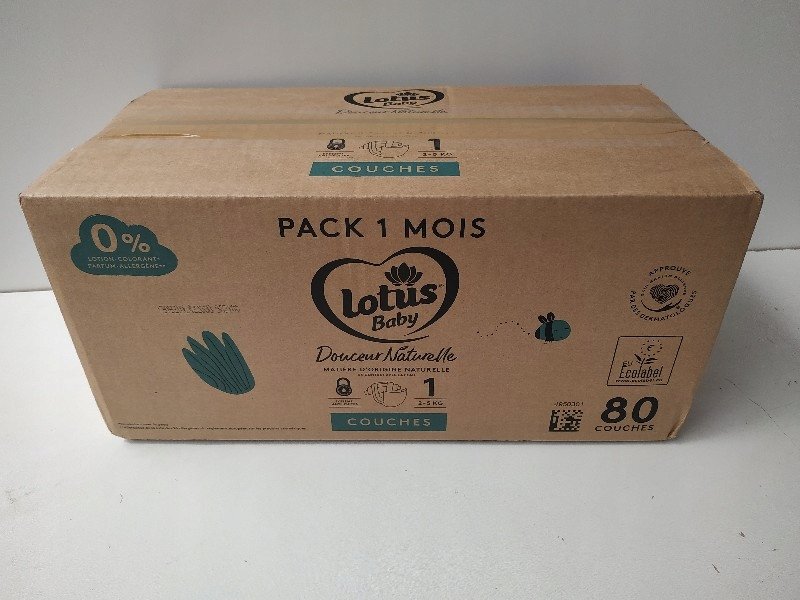Lotus Roz Lotus Baby Douceur Naturelle Pieluszki dla dzieci roz 1 2-5 kg 80szt ...