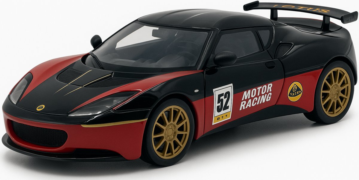 Generisch Lotus Evora GT4 Schwarz Mit Gold UK British GT