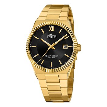 Lotus męski zegarek ze stali nierdzewnej złoty Lotus Classic zegarek na rękę UL18837/3 - Lotus