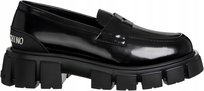 LOVE MOSCHINO CZARNE MOKASYNY NA GRUBEJ PODESZWIE 39 6GA Love Moschino