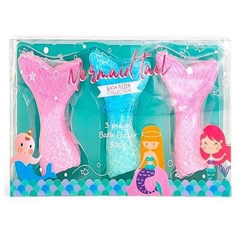 Love Skin Mermaid Tail Bath Fizzer zestaw musujących bomb do kąpieli 3x100g - Love Skin