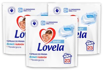 Lovela, Baby, Kapsulki do prania, Kolor Biel, 3x23 szt. - Lovela