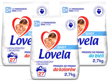 Lovela Baby zestaw - 2 x Proszek do prania koloru 2,7 kg + Proszek do prania bieli 2,7 kg - 81 prań - Lovela