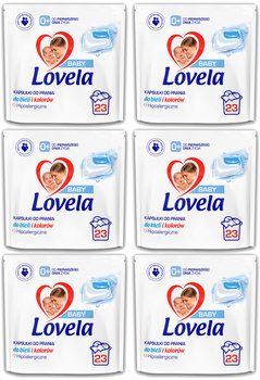 Lovela Baby, Zestaw Hipoalergiczne Kapsułki do Prania dla Dzieci 6 x 23= 138szt  - Lovela