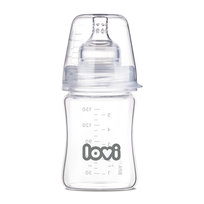 LOVI Butelka do karmienia szklana dla niemowląt 150 ml ze smoczkiem 0 m+