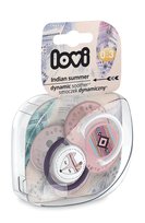 Lovi, Indian Summer, Smoczek uspokajający, dynamiczny, 6-18m, 2 szt.