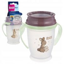 LOVI KUBEK 360 KUBEK Z UCHWYTAMI 250ML KRÓLIK RABBIT ŚWIECI W CIEMNOŚCI 9m+