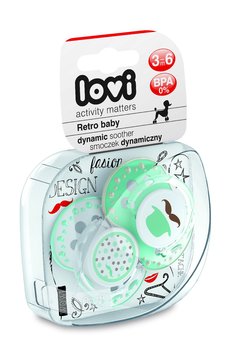 Lovi, Retro, Smoczki uspokajające, Niebieskie, 3-6 m, 2 szt. - Lovi