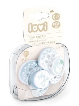 Lovi, Smoczek uspokajający, dynamiczny, Pride&Joy, 0-3 m, 2 szt. - Lovi